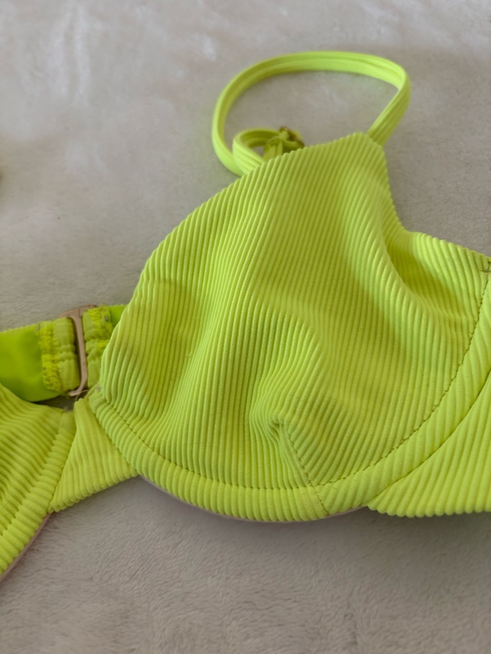 Beach Riot Neon Lime Ribbed Bikini Set - Picture 6 of 13